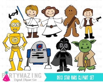 Clip Art Starwars Clipart star wars clip art etsy clipart space digital starwars instant download d513