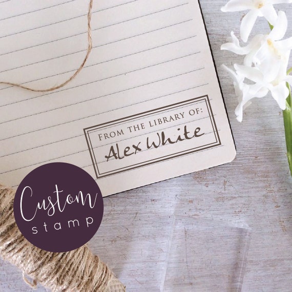 From The Library Of Custom Book Stamp by ClariseStamps on Etsy