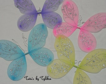 Fairy Wings, Glitter Fairy Wings, Costume Wings, Butterfly Wings, Tinkerbell Wings, Fairy Princess Wings, Party Favors, Child Fairy Wings
