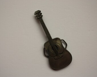 Guitar Belt Buckle - Men's Belt Buckle - Acoustic Guitar - Indiana Metal craft buckle L70