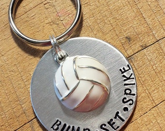 Volleyball Gift - Volleyball Coach - Volleyball Keychain - Volleyball Coach Gift - Bump Set Spike - Volleyball Keyring - Volleyball Player