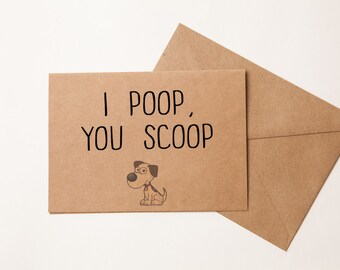 FROM the DOG or CAT funny birthday card from pet - Husband - Girlfriend - Wife - Boyfriend - Greeting Card - From the dogs - From the cats