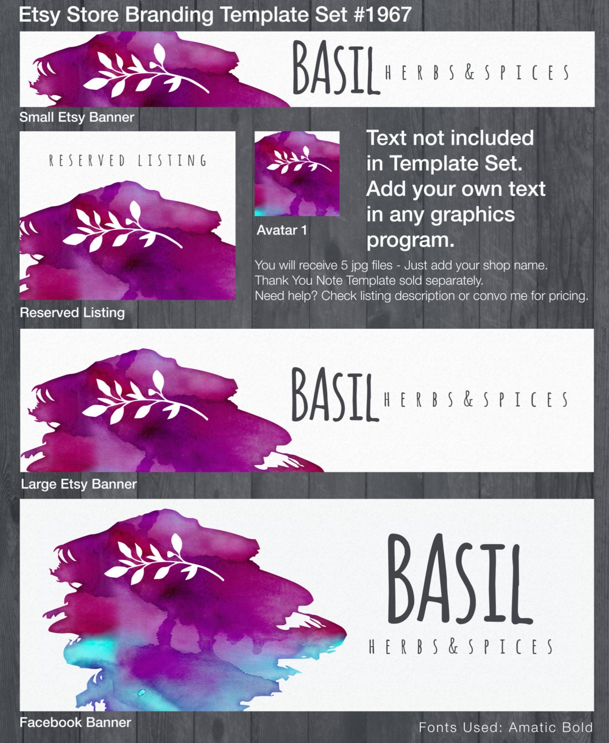 Etsy Banner Template