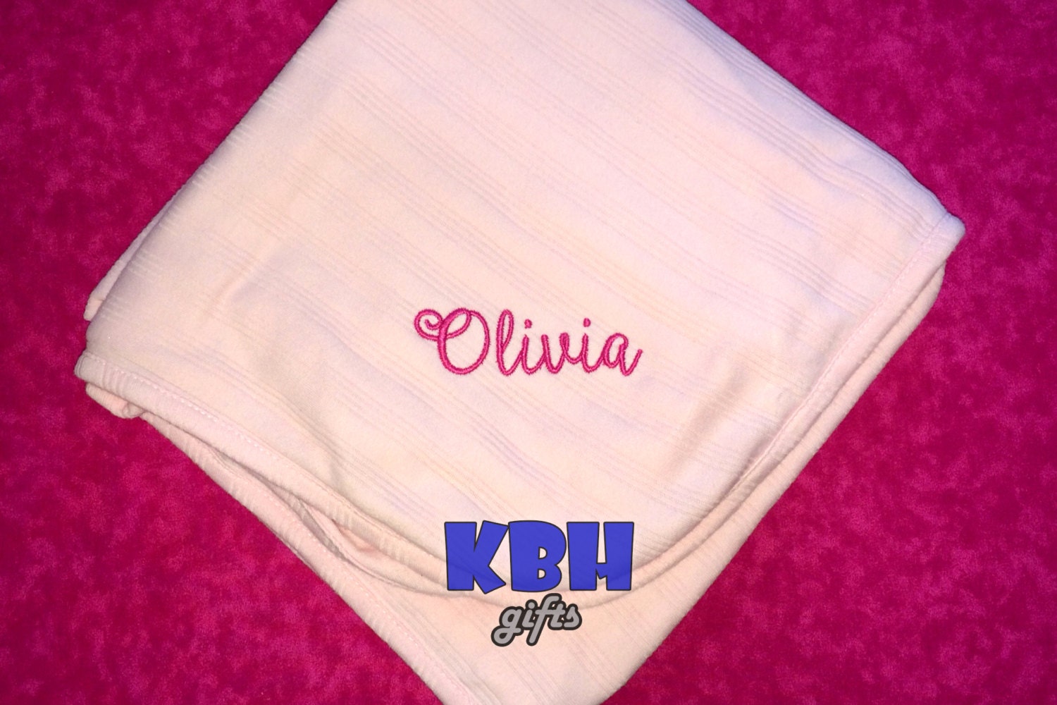 Embroidered Receiving Blanket