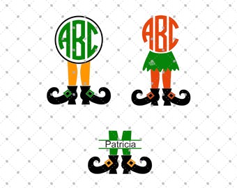 Halloween Witch Legs MonogramFrame SVG cut files, Halloween svg, Witch Legs svg, Fall svg cut files for Cricut and Silhouette, svg files