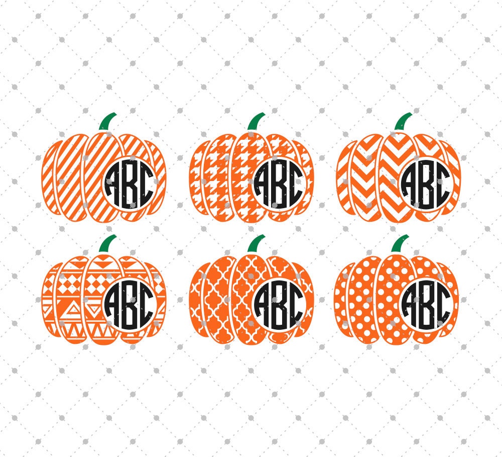 Download Halloween Pumpkin Monogram Frame svg cut files Halloween svg