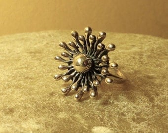Sunflower Ring, Flower Jewelry, Floral Ring, Sun Ring, Gold Ring for Women, Gift for Women, Gift for Her, Bronze Ring, Bronze Jewelry