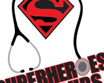 Nurse Super Hero SVG File, Svg For Cricut, Nurse SVG, DXF For Silhouette, Stethoscope Svg