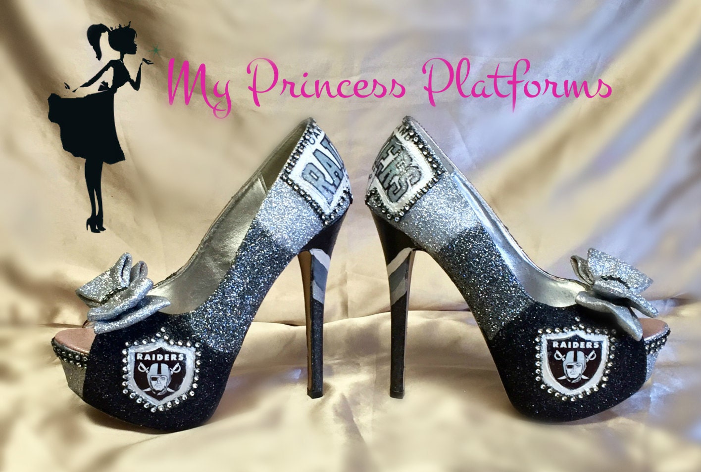 raiders high heels oakland raiders high heels more styles by myprincessplatforms raiders high heels oakland raiders high heels more styles by myprincessplatforms