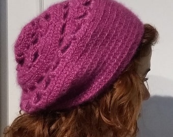 Crochet purple winter Hat