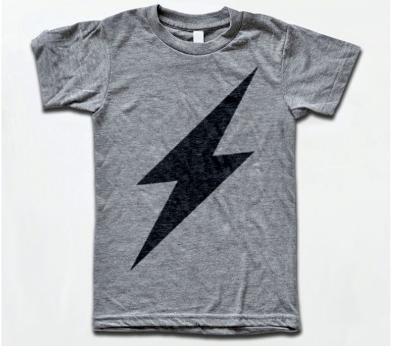 Lightning Bolt T Shirt American Apparel Vintage Tri-Blend