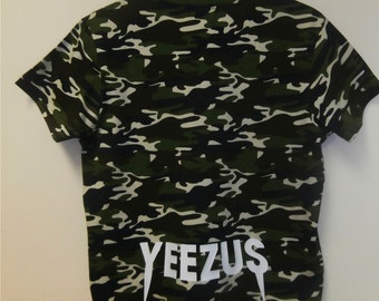 Yeezus T Shirt Camo, Yeezy Tshirt Kanye West for President, Camouflage Yeezus Saint Pablo Tour T-Shirt, UNISEX Shirt Dress Camo