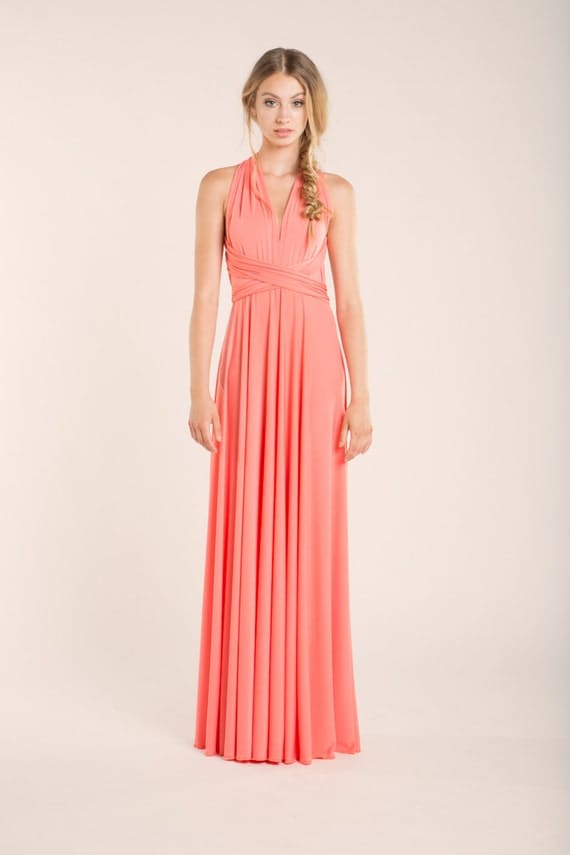  Coral  bridesmaid  dress  pink  bridesmaid  dress  coral  wedding 