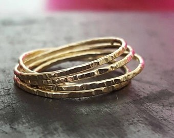 14k Gold Russian Ring, Wedding Ring, Size US 5, Anniversary Ring, Interlocking Ring, Gold Jewelry, Handmade, Bridal Jewelry, VenexiaJewelry