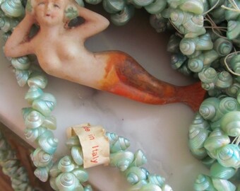 50 Vintage Italian Turquoise Shell Beads