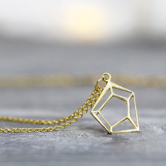 Gold Geometric Necklace - Minimalist Necklace