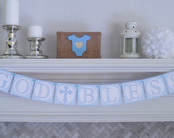 Personalized Baptism Banner, Christening Banner, First Communion Banner, Confirmation Banner P030