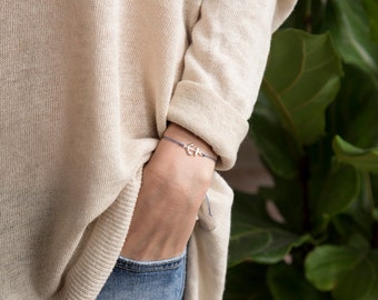 Silver star bracelet handmade in Montreal