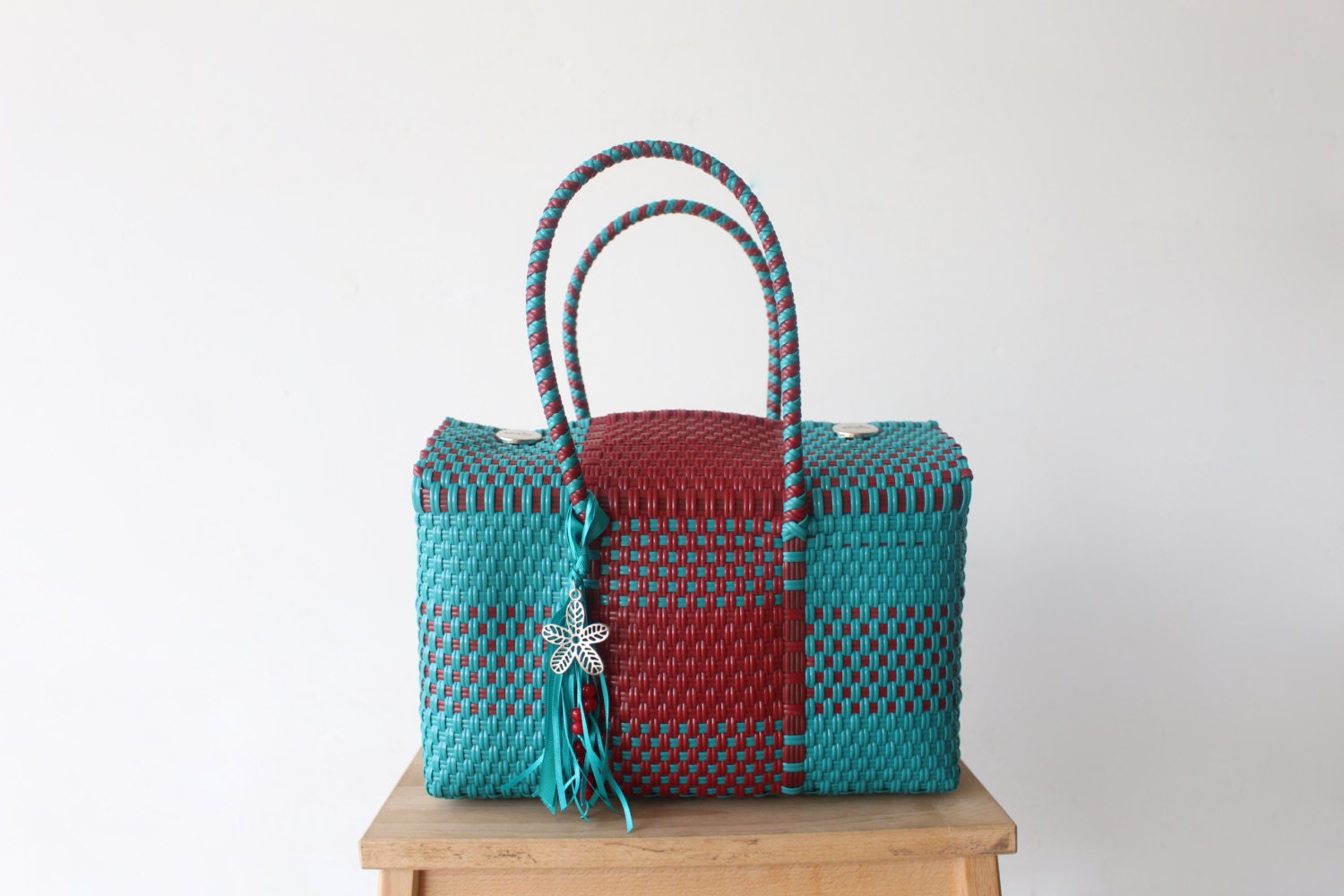 mexican woven tote bag