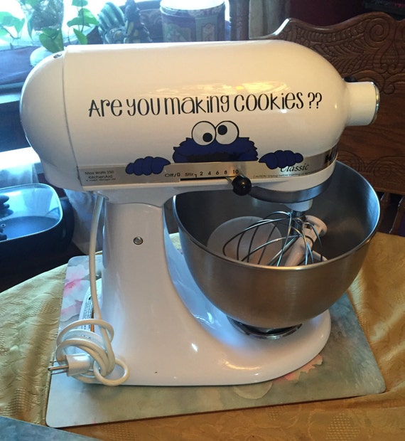 vinyl kitchenaid kitchen mixer decal cookie monster aid mixers decals sesame projects sayings silhouette cricut inch words different wide funny