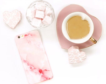 Pink Marble iPhone 6S Case Rose Quartz iPhone SE Case, Marble iPhone Case, Pink iPhone 7 Plus Phone Case Galaxy S8