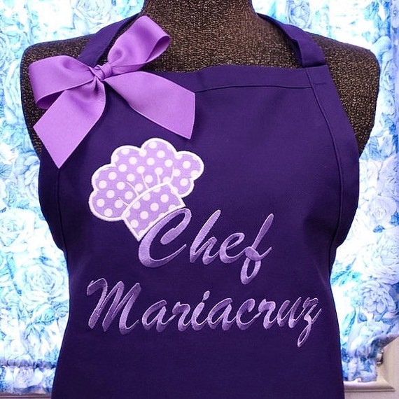 Chef Hat Apron Personalized Cooking Apron Monogrammed