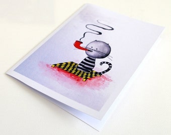 Funny birthday card for him weed Tobacco pipes Paper goods Smoking pipes Cat art prints card for Boyfriend birthday Naughty card Crazy card