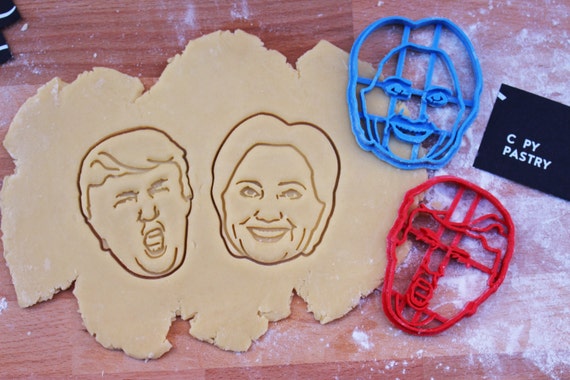 Hillary + Trump cookie cutters // fondant cutter // cookie stamp