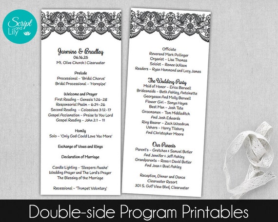 wedding program templates for mac pages