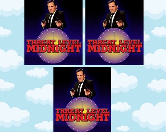 Michael Scott Threat Level Midnight Sticker Pack 3 ct 2.5 x 3"