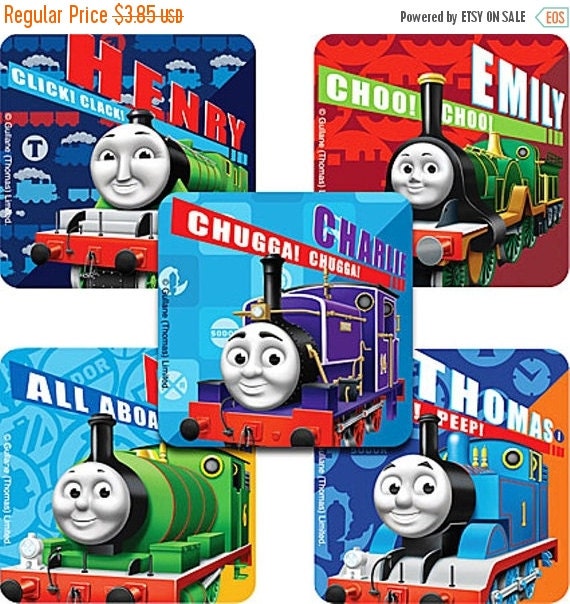 5 THOMAS The TRAIN and Friends STICKERS by SmilesPartySupplies