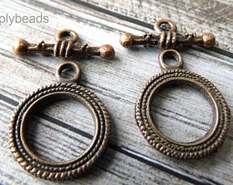 Toggle and Clasp, Findings, Brass Toggles, Brass Findings, N2081