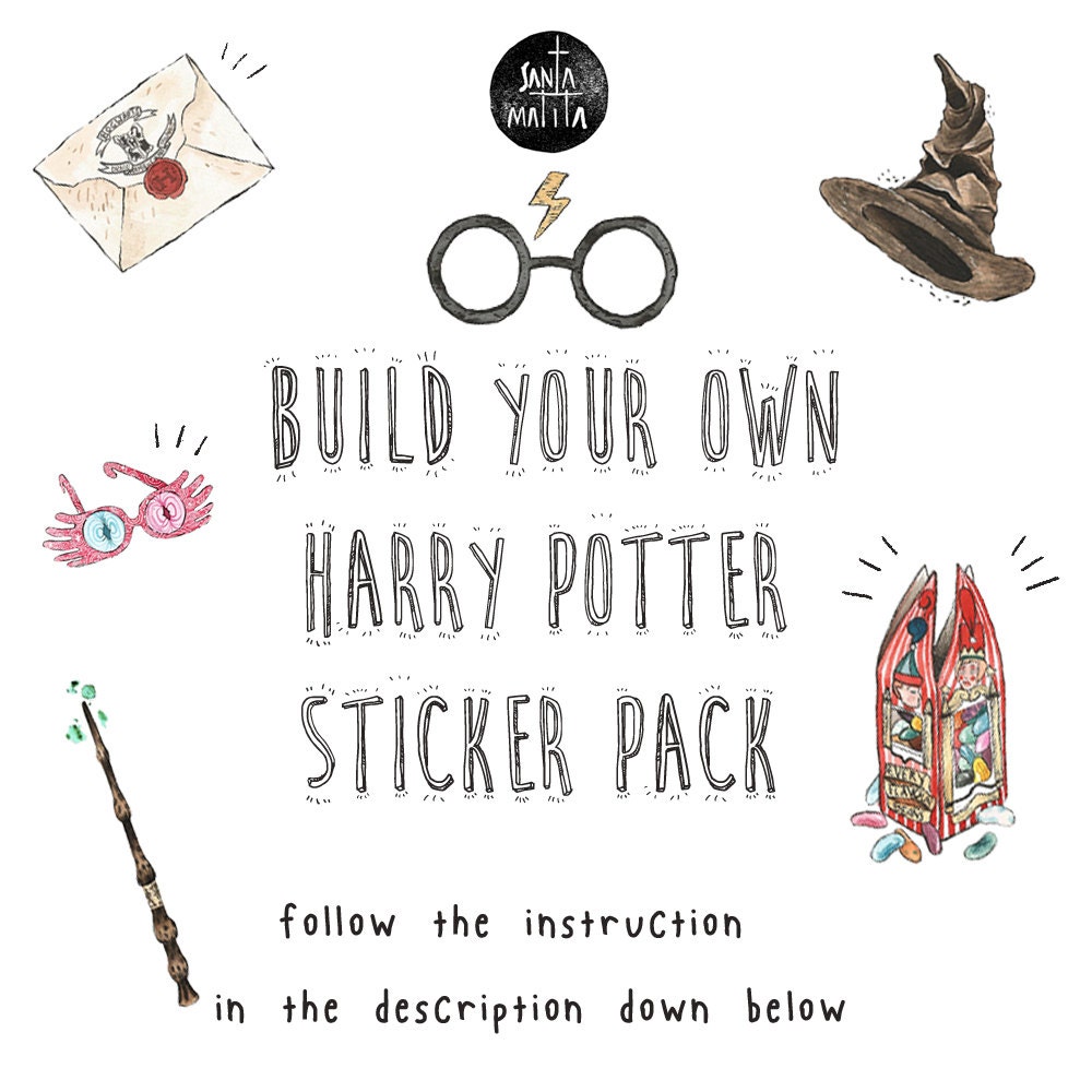 build your own harry potter themed sticker pack