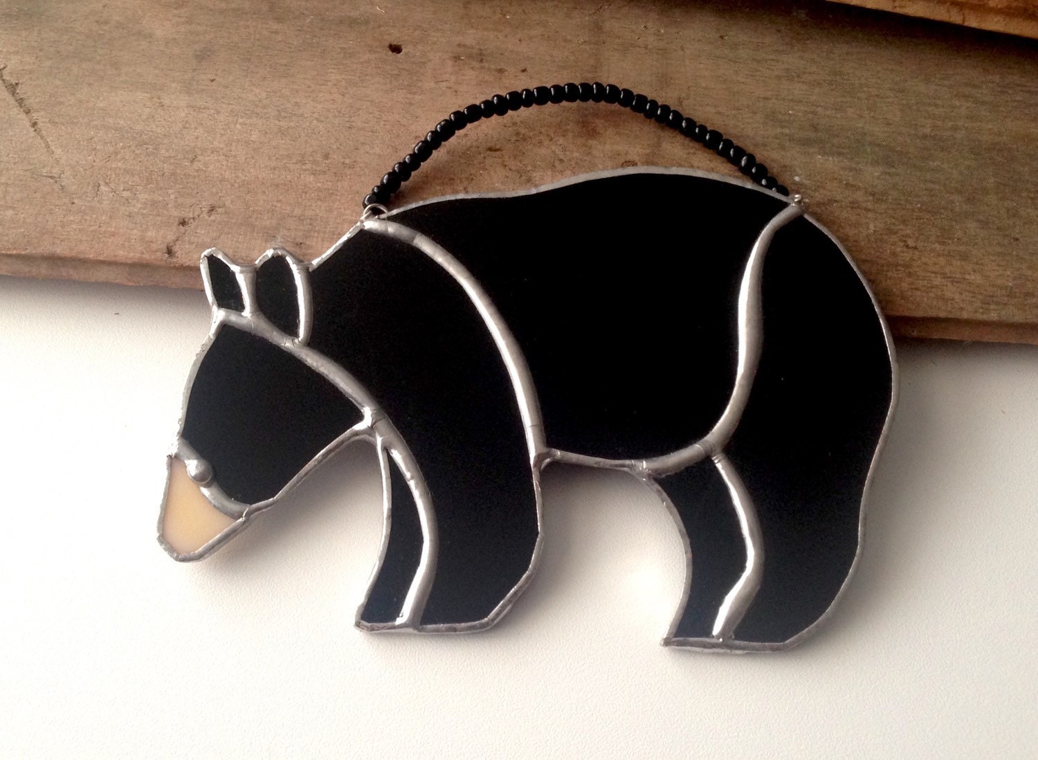 Rustic Decorations Black Bear Wildlife Decor By SunDogArtAndGlass   Il Fullxfull.1001581159 R4q3 