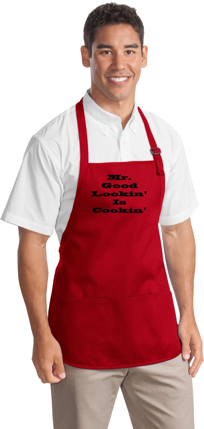 Adult Apron Mr. Good Lookin' Is Cookin' Aprons For Men