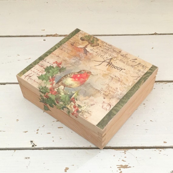 christmas robin decorated box christmas decor christmas christmas robin decorated box christmas decor christmas