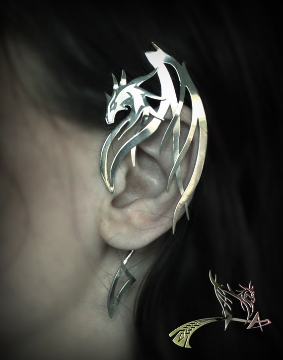 Ear Cuff Dragon Guardian Elf Ear Cuff jewelry art