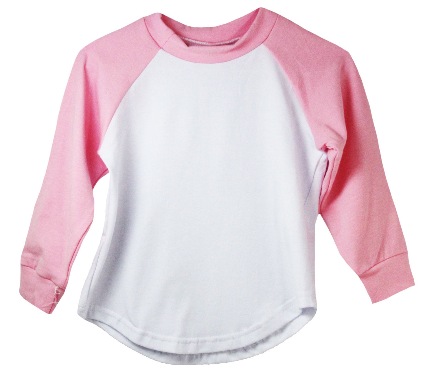 Raglan Baseball Long Sleeve T-Shirt Pink by HolidayPrincess