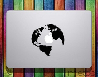 Map Of The World Laptop Sticker World Map Macbook Sticker Decal 11" 12" 13" 15" - laptop stickers, macbook stickers, macbook decals, macbook sticker, macbook pro stickers