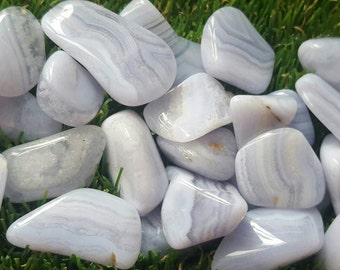 Blue Lace Agate crystal tumblestone, Blue Lace Agate Crystal, Blue Lace Agate Stone