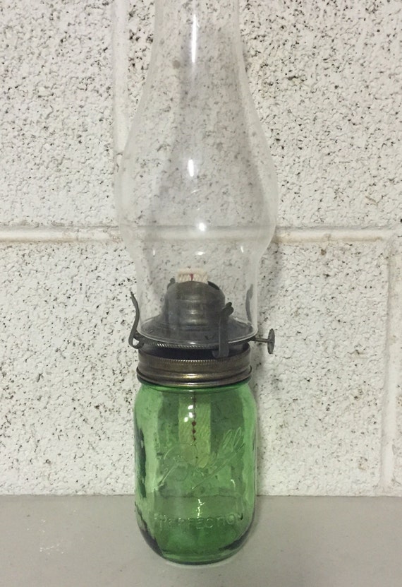 Items similar to Mason Jar Oil Lamp on Etsy