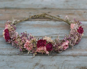 Summer Haze Dried Flowers Half Hair Flower Crown