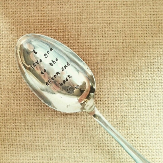 I Love You Spoon/ Personalised Engraved Spoon / Hand Stamped