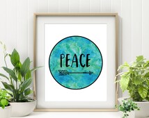 Unique peace sign wall art related items | Etsy