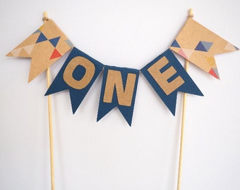 READY TO SHIP! First birthday cake bunting || boys first birthday 1st birthday baby shower christening baptism one