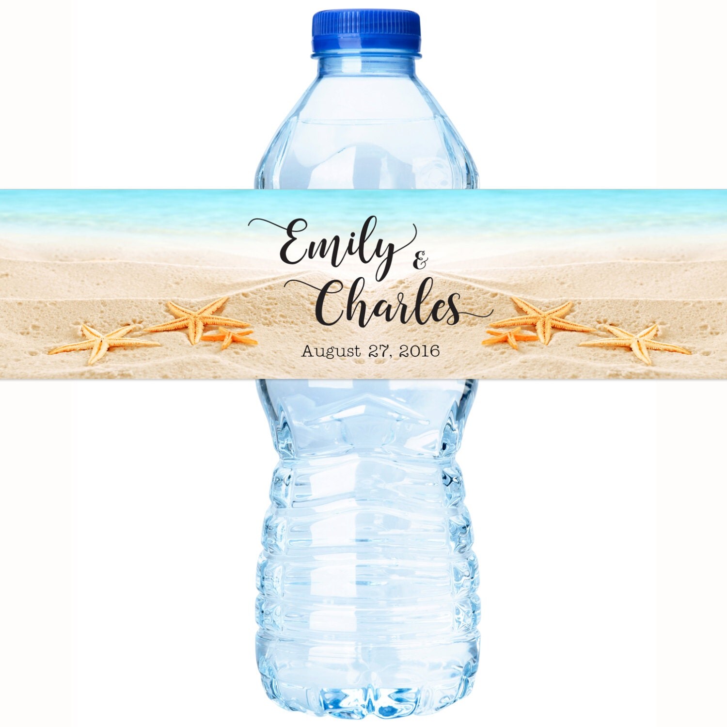 Beach Wedding Wedding Water Bottle Labels Beach Water