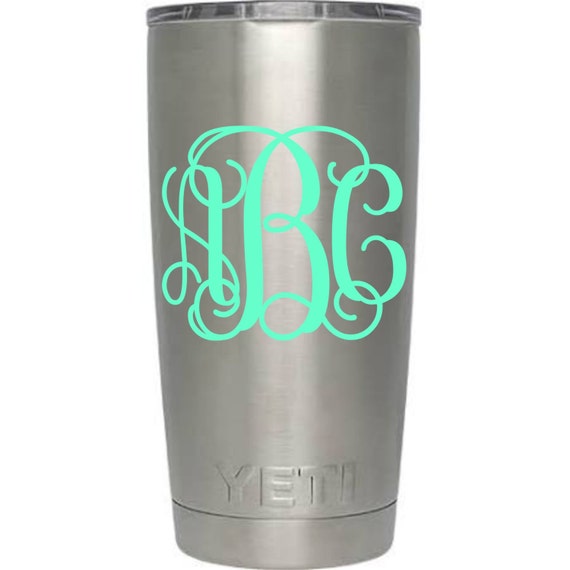 YETI Monogram Decal YETI 20 ounce Rambler decal