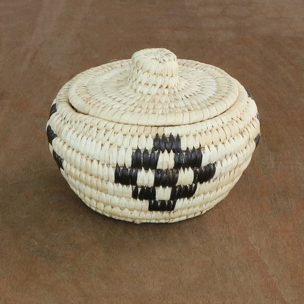 Native American Woven Basket Vintage Tohono O'odham