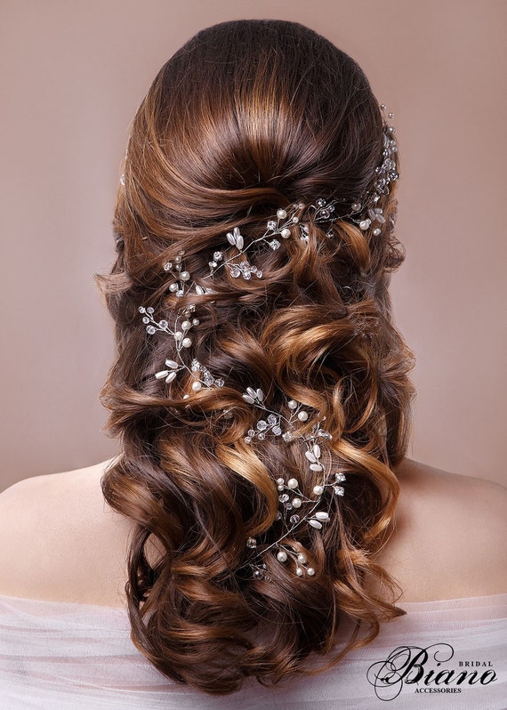 Bridal Hair Vine, Wedding Tiara, Wedding Headband, Bridal Hairpiece, Boho Headpiece, Wedding Hair Accessory, Wedding Hair Wreath, Pearl Vine