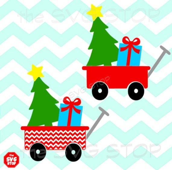 Download Christmas tree wagon SVG and studio files for Cricut